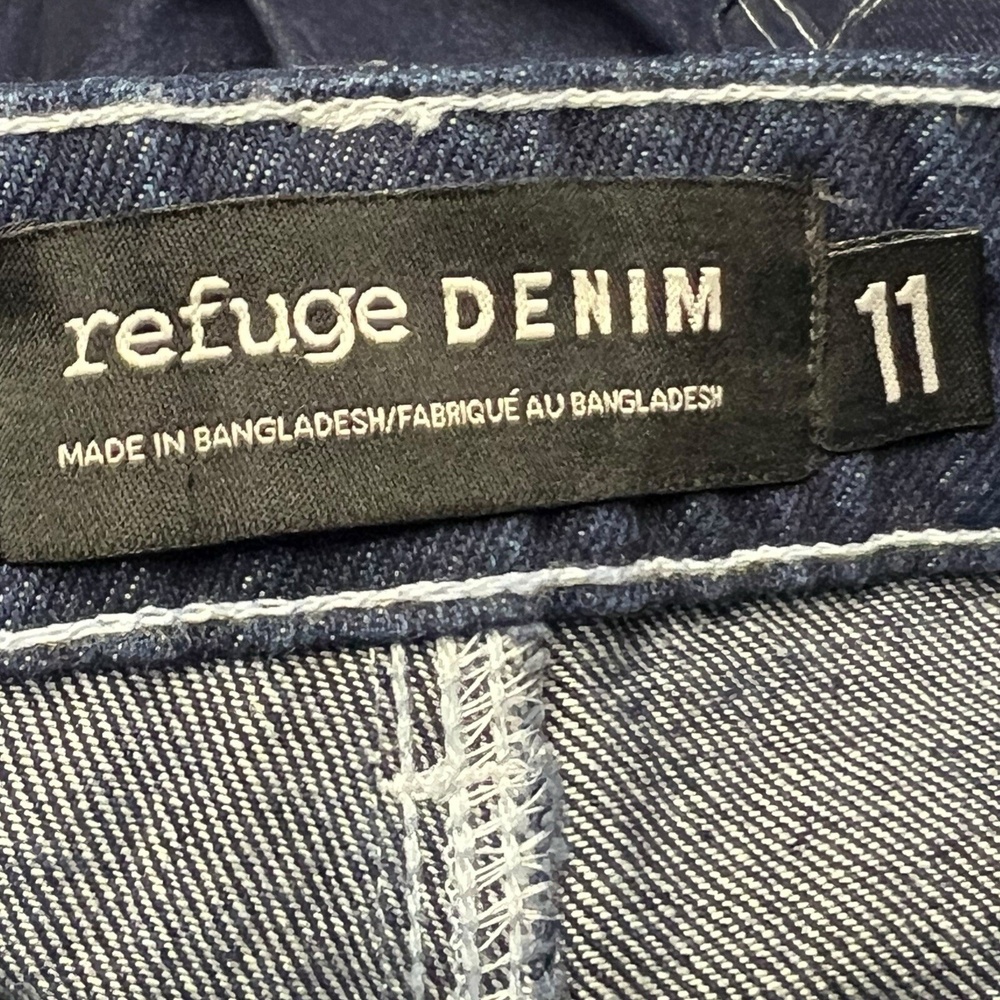 Refuge Denim Carpenter Blue Jeans Size 11 High Rise Wide Leg Utility Workwear - Picture 7 of 14